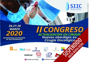 II CONGRESO DE ACTUALIZACIÓN EN CIRUGÍA “Manejo integral de patología oncológicas” y I CONCURSO TEÓRICO – PRÁCTICO DE CONOCIMIENTOS EN CIRUGÍA GENERAL